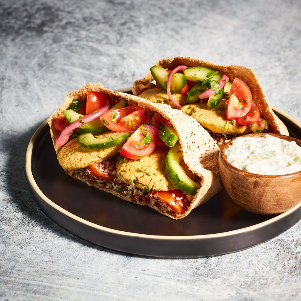 Falafel Stuffed Pita Sandwich - Tzatziki & Greens