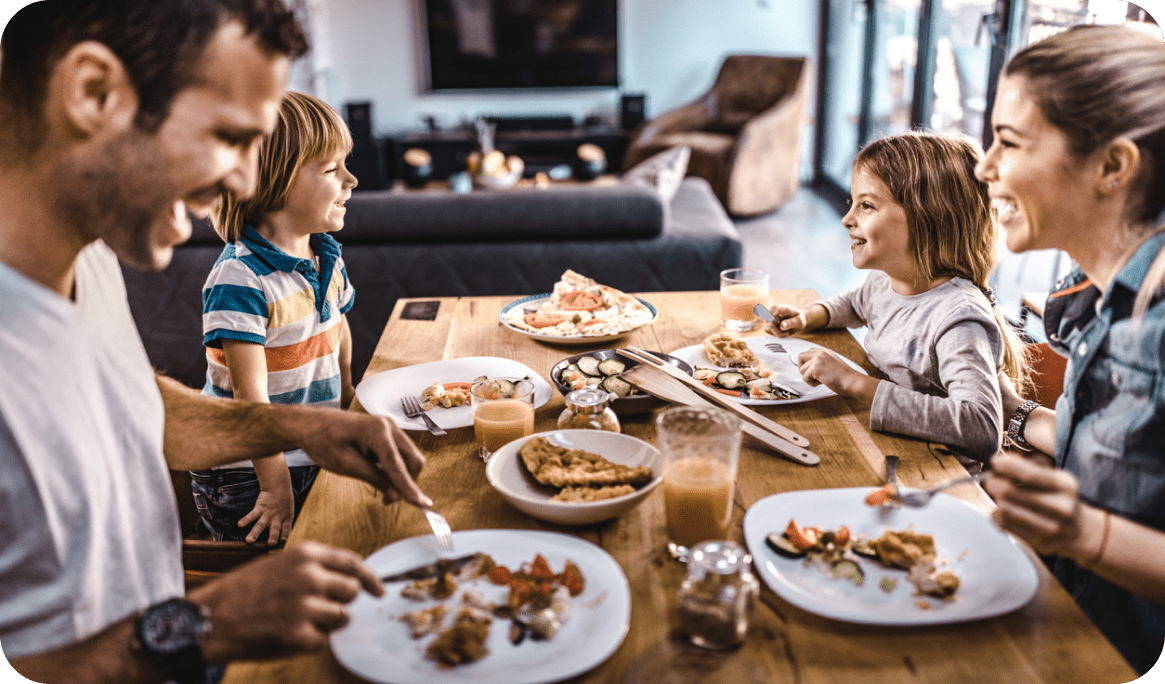 Family Eating Meal Together